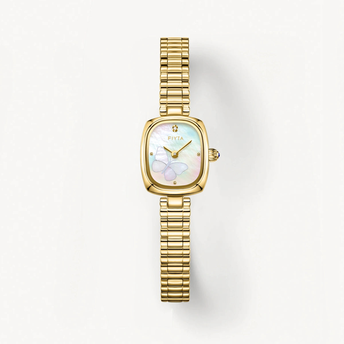 FIYTA Women\'s Gold Tone Quartz Watch – Mother of Pearl Dial‎ Elegant Dress Watch Gold Watches with Butterfly Dial Mother-of-Pearl - FIYTA main image 3