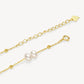 Pulsera de perlas doradas para mujer