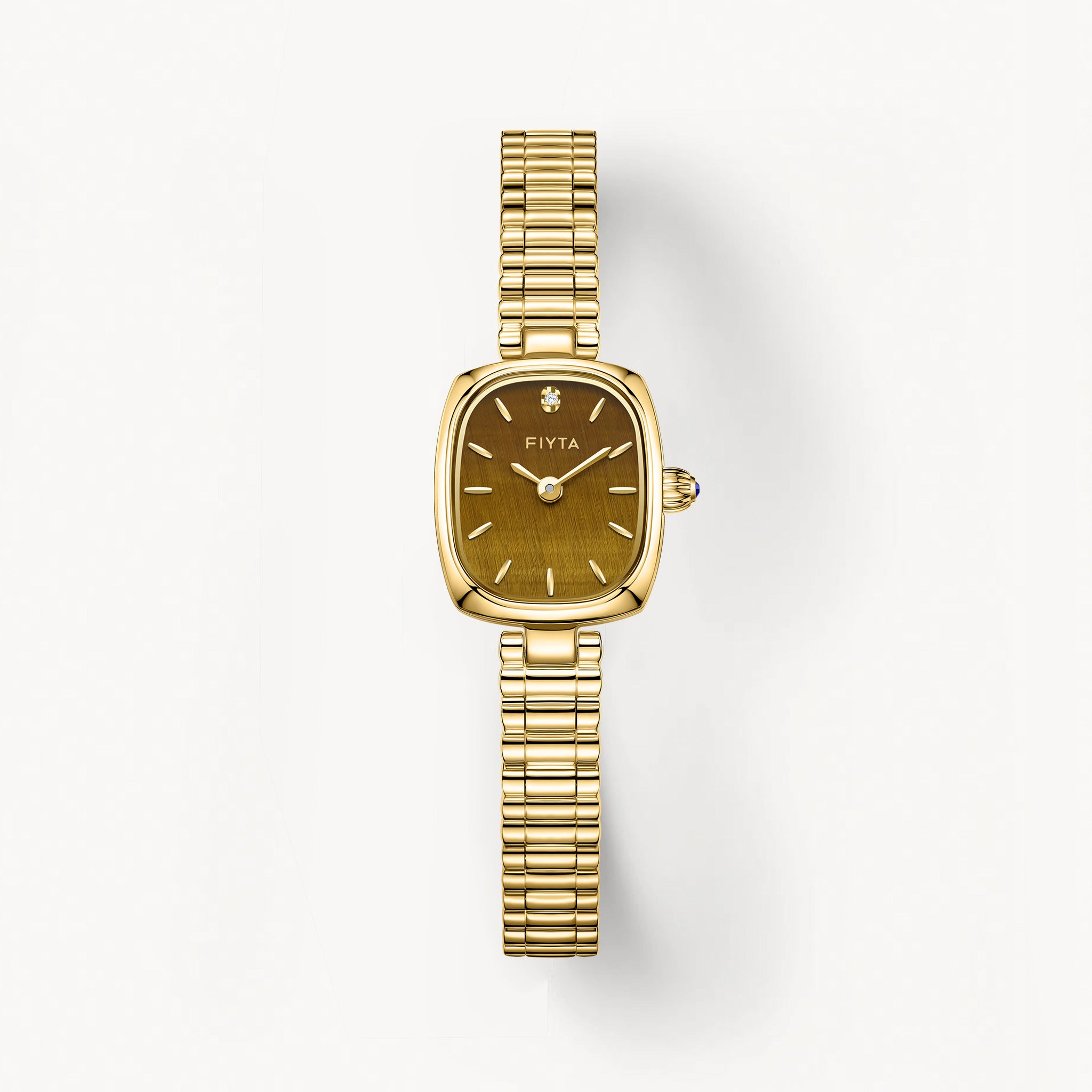 Gold Watches with Real Diamond Dial/Tiger's eye - FIYTA