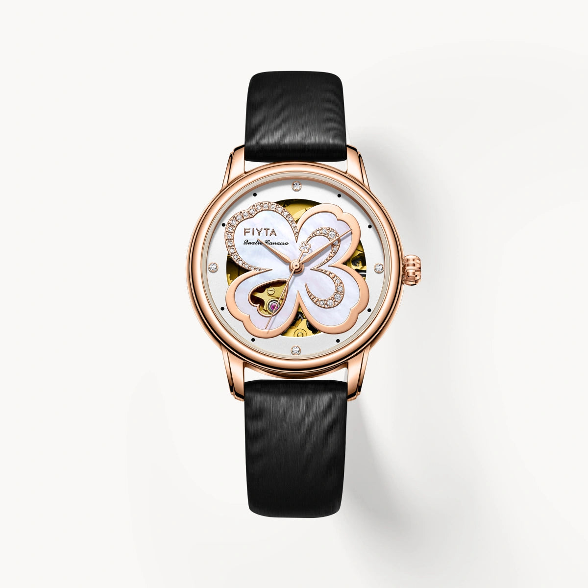 Reloj automático clásico con diamantes para mujer Klover