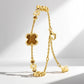 Little Golden Bean Watches & Tiger’s Eye Clover Bracelet Gift Set - FIYTA