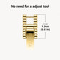 Extend Strap for Women's Gold Watches (Adjust Tool Not Required)