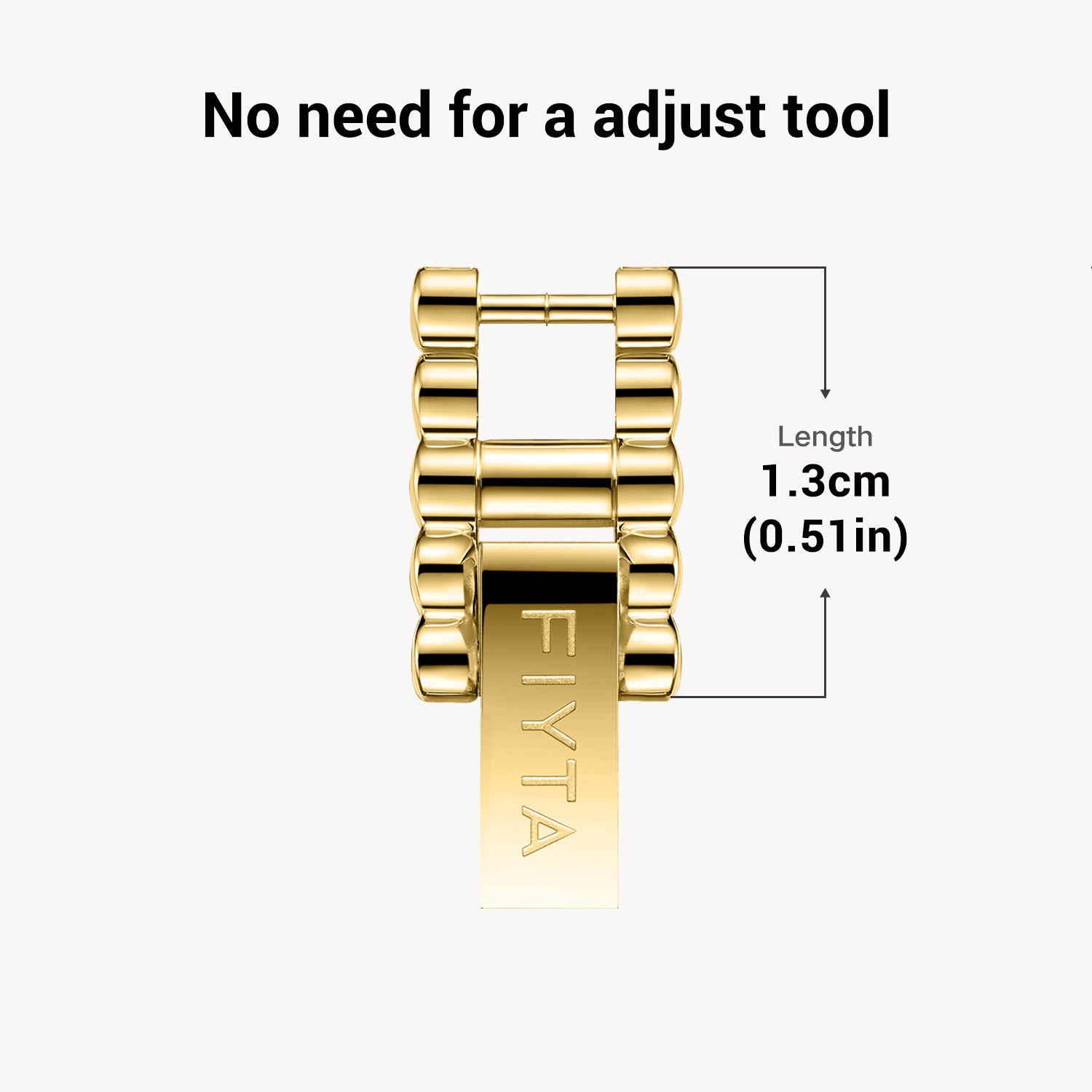 Extend Strap for Women's Gold Watches (Adjust Tool Not Required)
