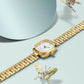 Gold Watches with Butterfly Dial Mother-of-Pearl