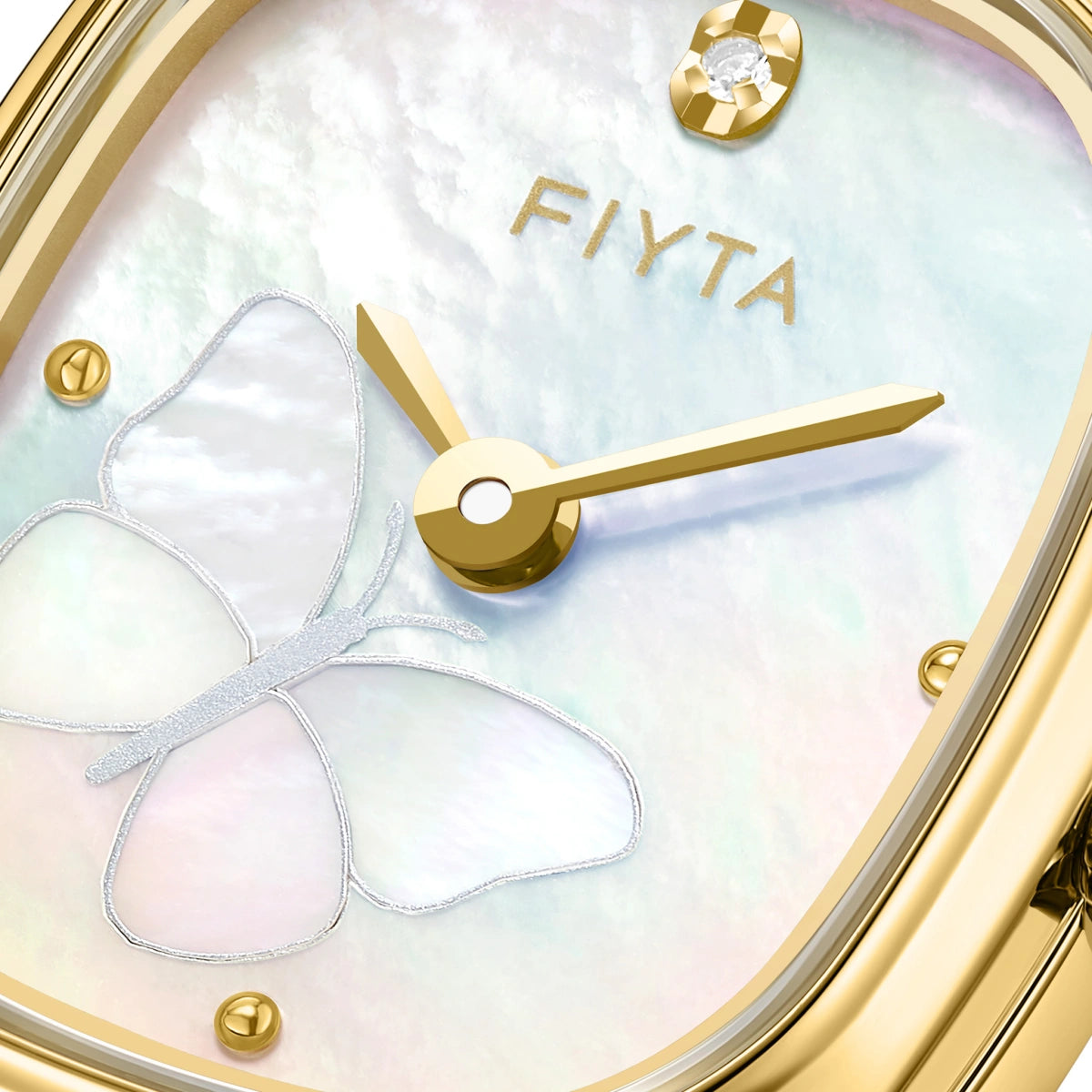 Gold Watches with Butterfly Dial Mother-of-Pearl