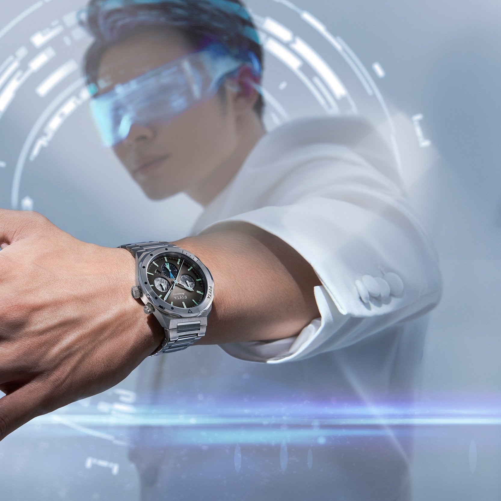 Space Exploration Series Men's Mechanical Watch with Meteorite