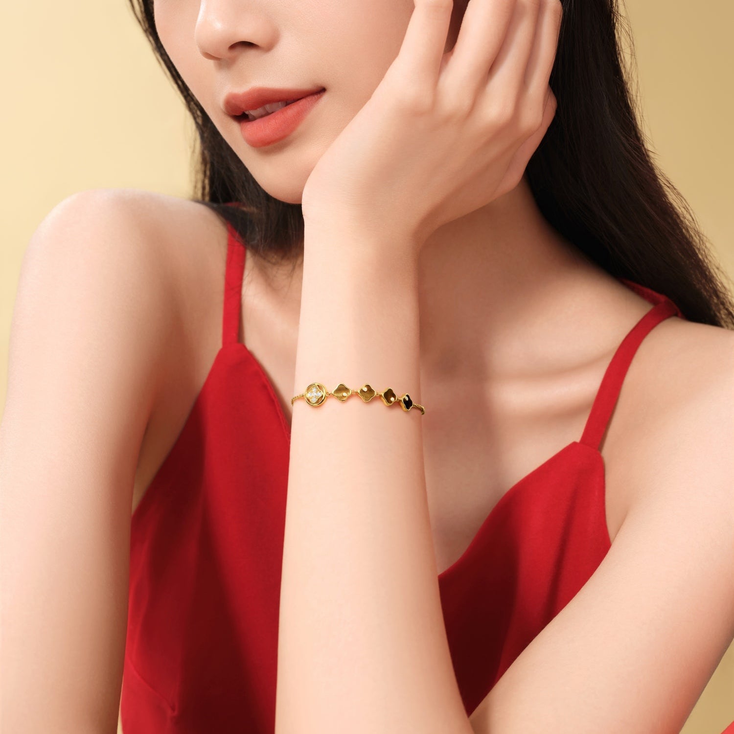 Lucky Persimmon Collection Women Bracelet - Fortune Gold