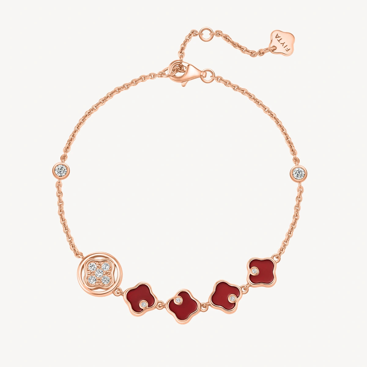 Lucky Persimmon Collection Women Bracelet - Koi Red