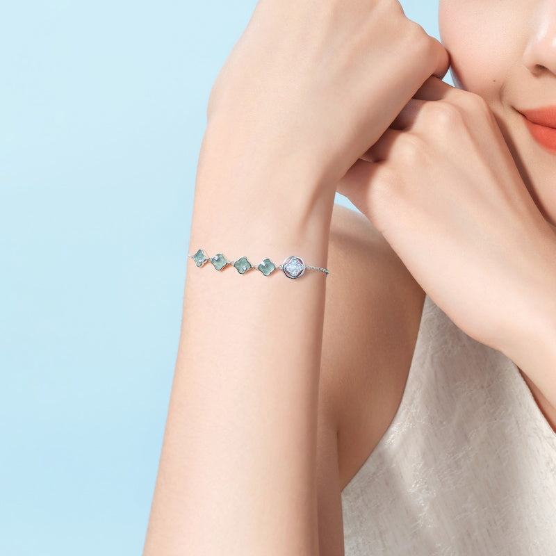 Lucky Persimmon Collection Women Bracelet - Ice-Clear Aqua