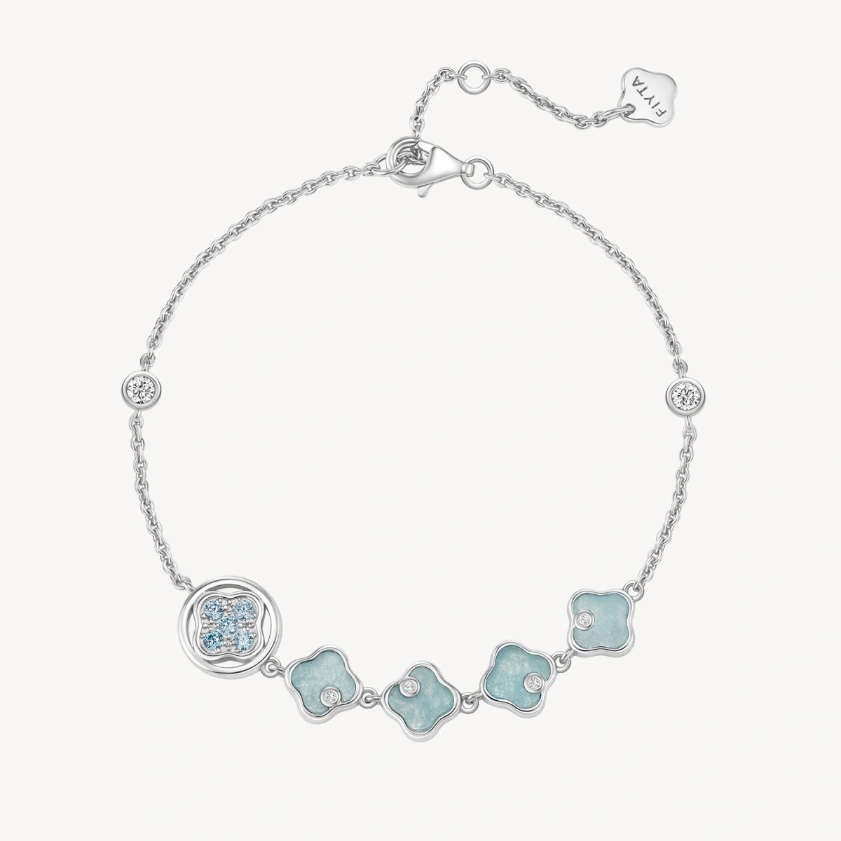 Lucky Persimmon Collection Women Bracelet - Ice-Clear Aqua