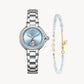 Enchanting Collection Women's Mechanical Watch & Crystal Bracelet Gift Set